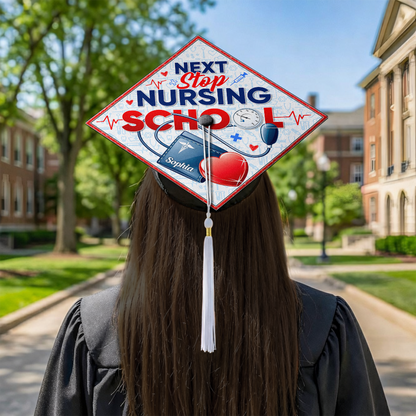 Class Of 2026 Nursing School Topper - Personalized Printed Graduation Cap Topper