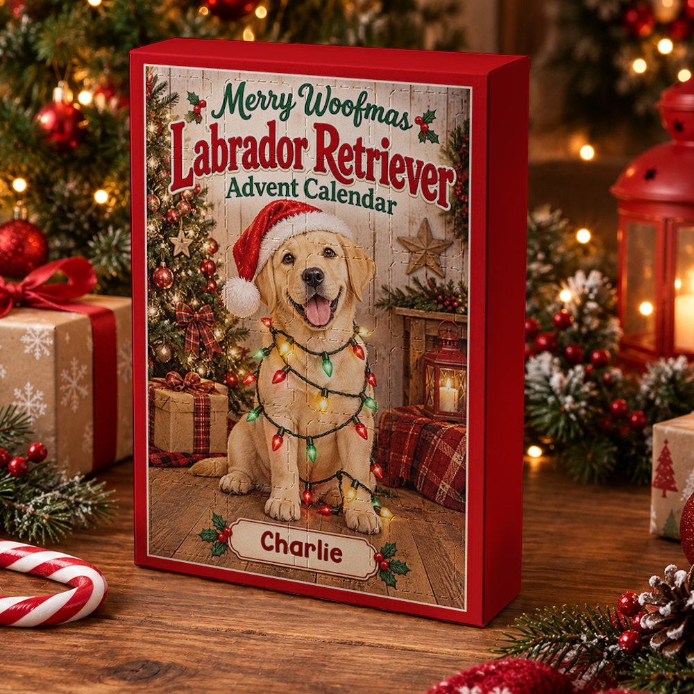 Labrador Retriever Advent Calendar 2026 24 Day Christmas Countdown Box With Cute Figurines - Advent Calendar Box-Box&Acrylic
