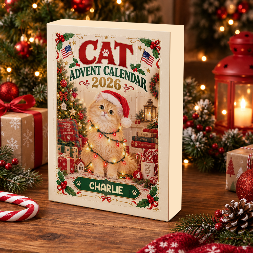 Cat Advent Calendar 2026 24 Day Christmas Countdown Box With Cute Cat Figurines - Advent Calendar Box-Box&Acrylic