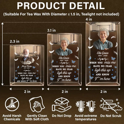 Have No Fear Light This Up - Personalized Crystal Candle Holder