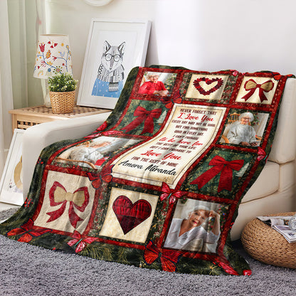 Laugh Love Live - Memorial Personalized Custom Blanket - Sympathy Gift