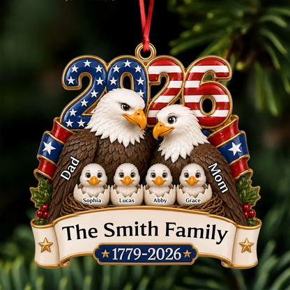 Love Anchored In Heritage And Pride 250 Years Of Freedom  - Real 3D Relief Ornament