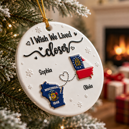 No Distance Between Us - Real 3D Ceramic Ornament