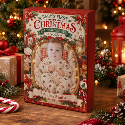 Baby's First Christmas Advent Calendar 2026 24 Day Christmas Countdown Box With Cute Figurines - Advent Calendar Box-Box&Acrylic