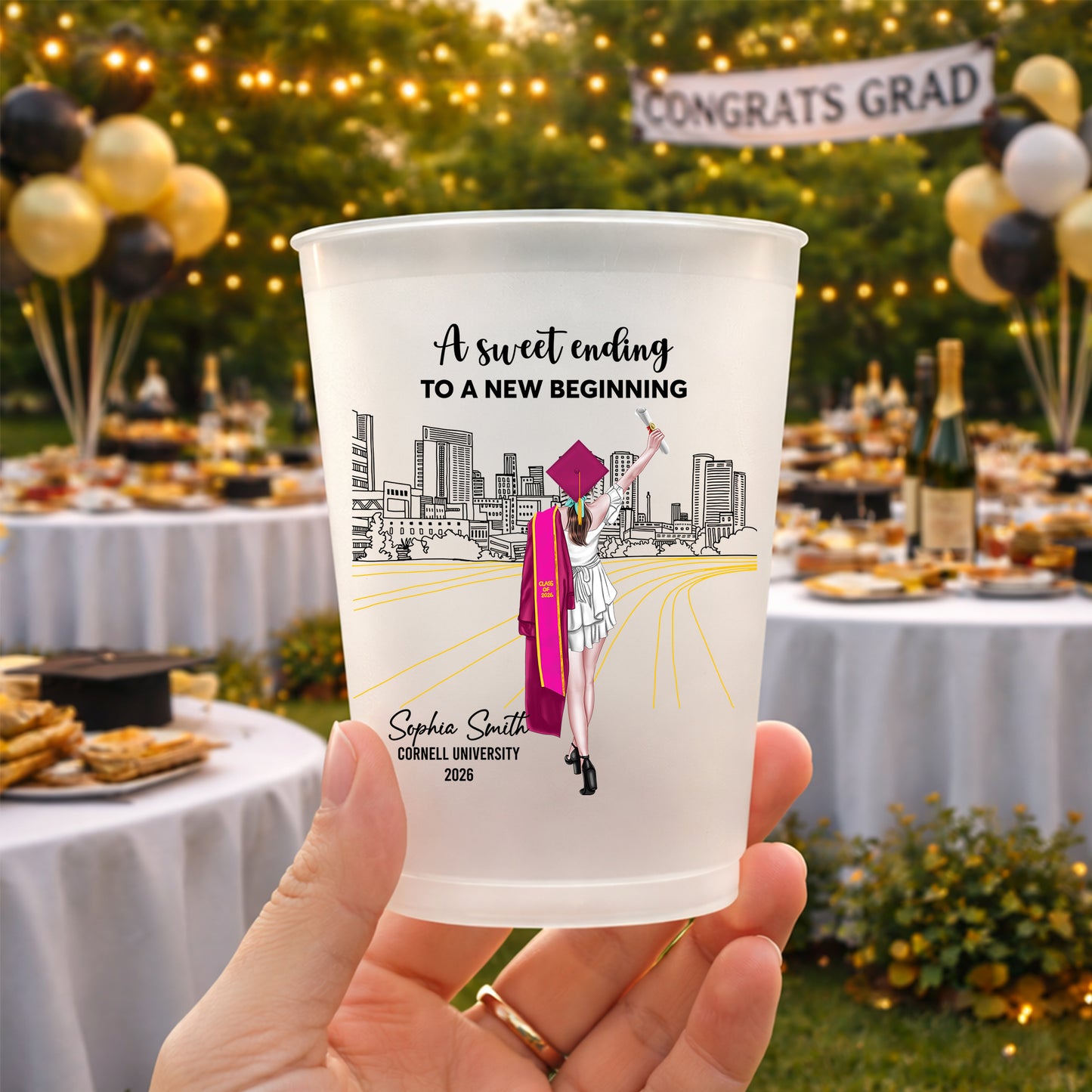 Senior Custom Photo - Personalized Graduation Cups