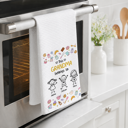 Make Life More Grand With Lovely Kids - Personalized Kitchen Towel