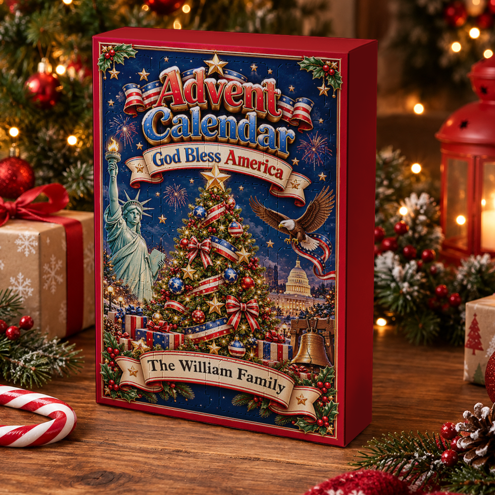 God Bless Advent Calendar 2026 24 Day Christmas Countdown Box With Cute Figurines - Advent Calendar Box-Box&Acrylic