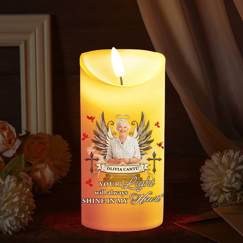 Your Light Will Always Shine - Personalized Photo LED Candle