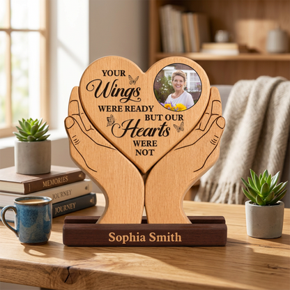 Your Wings Were Ready But My Heart Was Not - Custom Premium Wooden Name Puzzle