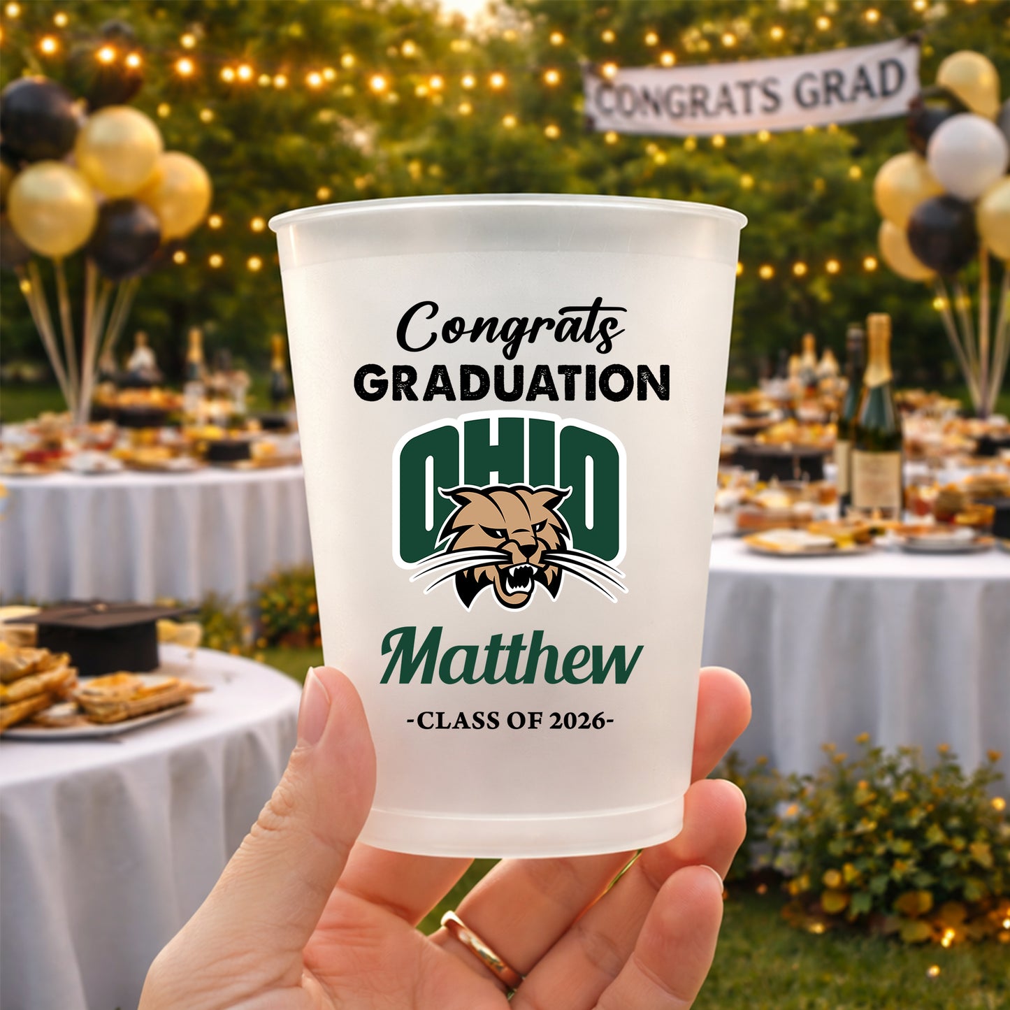 Custom Logo - Personalized Graduation Cups