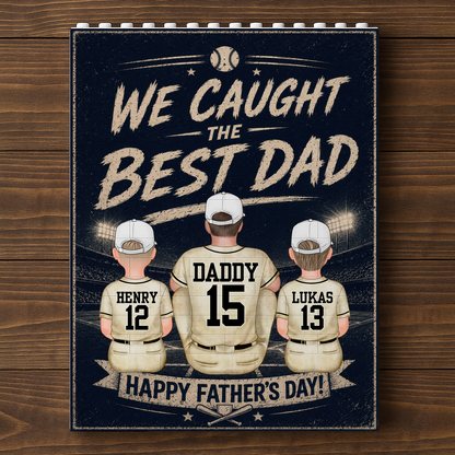 Caught Best Dad Custom Name Puzzle - Personalized Rectangle Building Brick