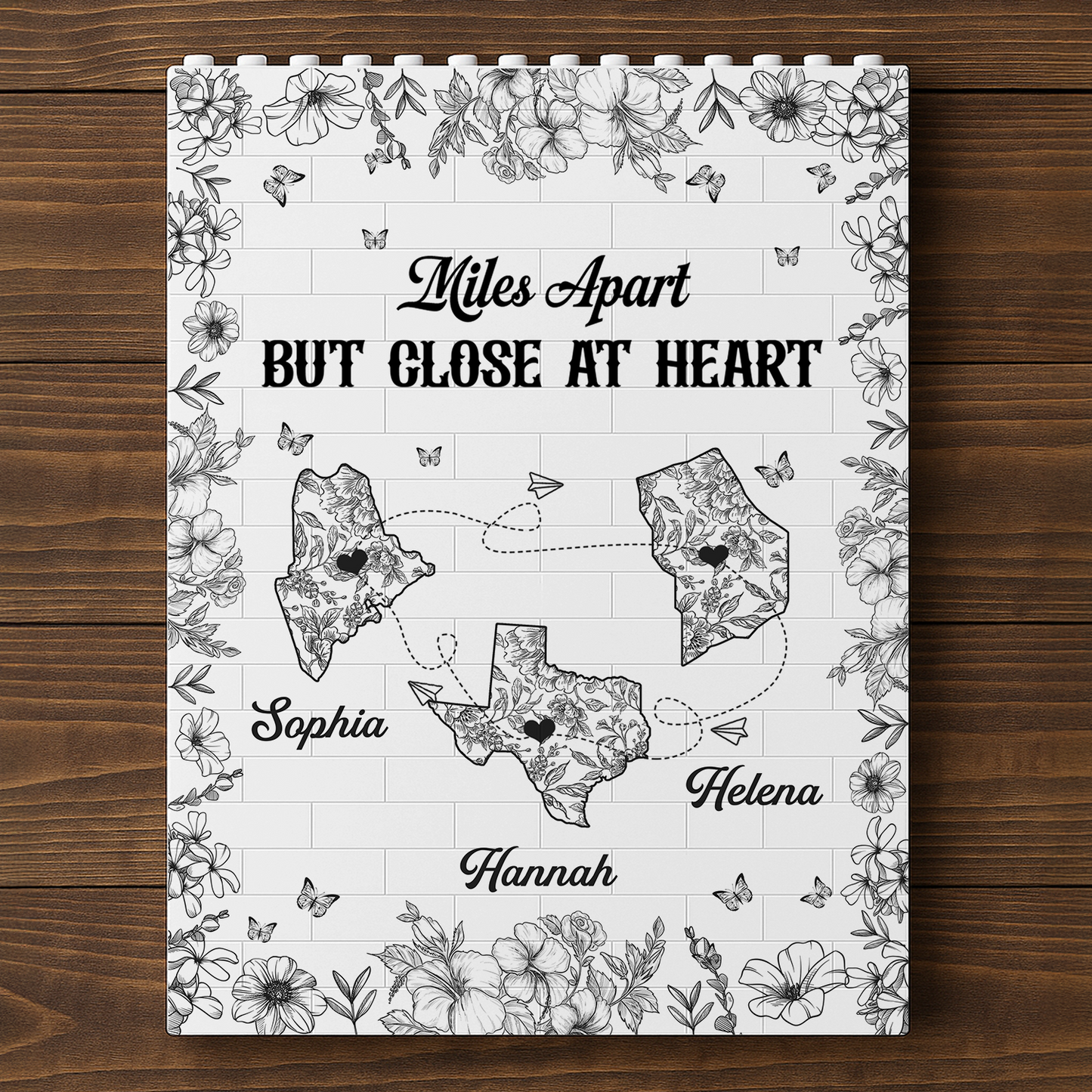 Close At Heart Puzzle - Personalized Rectangle Building Brick