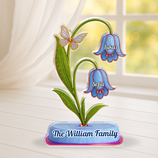 Acrylic Flowers Love - Custom Figure Personalized Acrylic Block Plaque