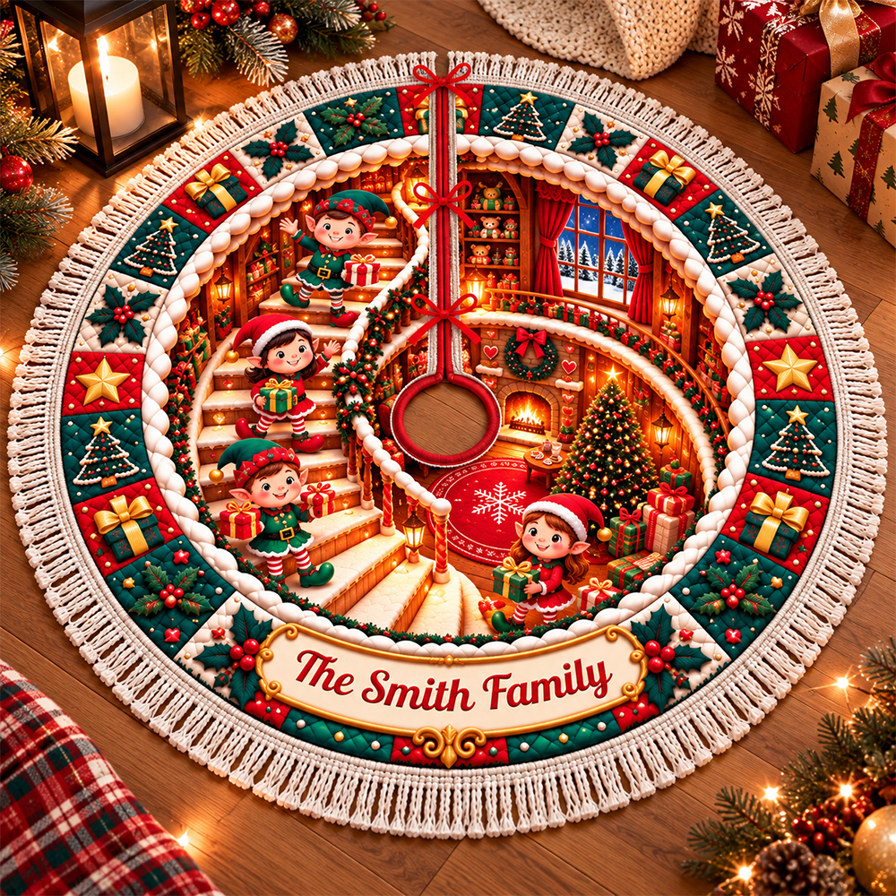 Warm Wishes In Cozy House Shaped Doormat - Personalized Christmas Decor 3D Round Rug