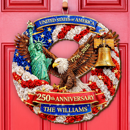 Custom Wood Sign - Personalized America 250th Anniversary Gifts