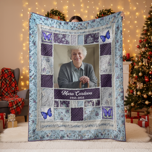I Miss You - Memorial Personalized Custom Blanket - Sympathy Gift