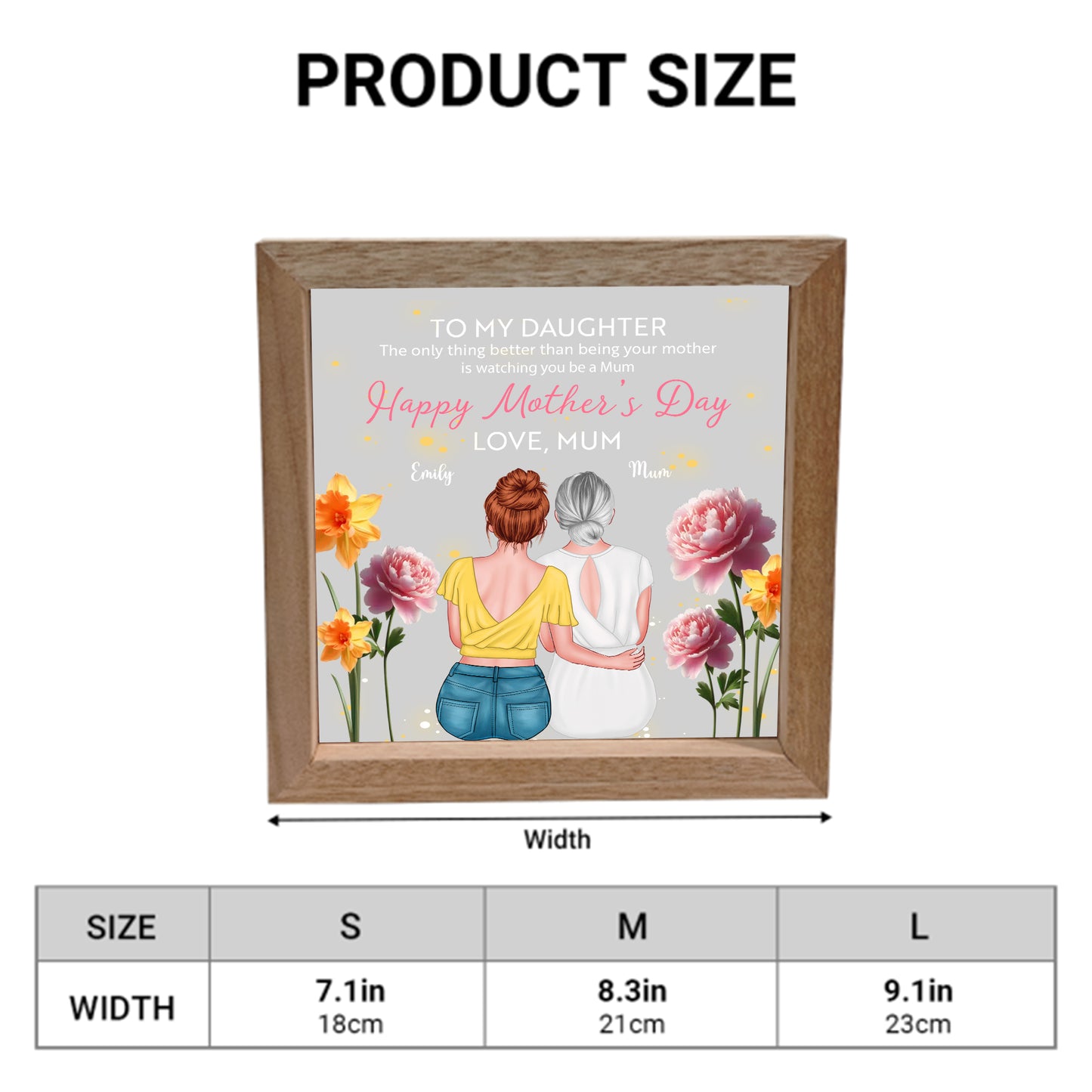 Happy Mother's Day - Personalized LED Light Frame - Mother's Day Gift
