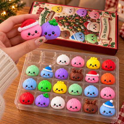 Twenty Four Days Of Squishy - Dumpling Advent Calendar - 24 Mini Dumpling Squishies - Family Countdown Calendar