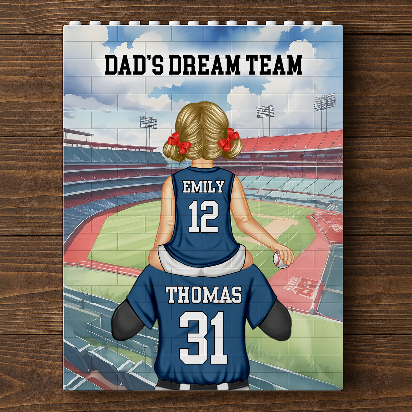 Daddy Dream Team Custom Building Blocks for Dad - Father's Day Gifts