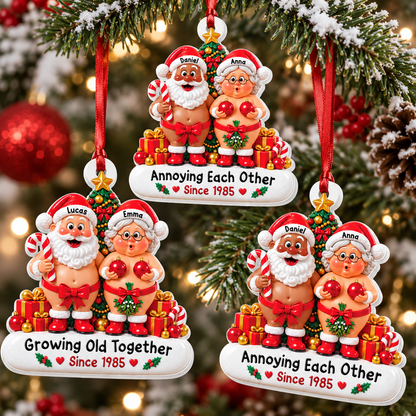 Still Going Strong Couple Ornament - Real 3D Relief Ornament