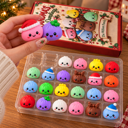 Grandma's Dumpling - Dumpling Advent Calendar - 24 Mini Dumpling Squishies - Family Countdown Calendar