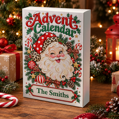 Santa Calendar 2026 - 24 Day Christmas Countdown Box With Cute Figurines - Advent Calendar Box-Box&Acrylic