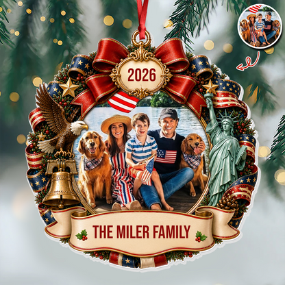 Wrapped In Family Love Merry Christmas - Real 3D Relief Ornament