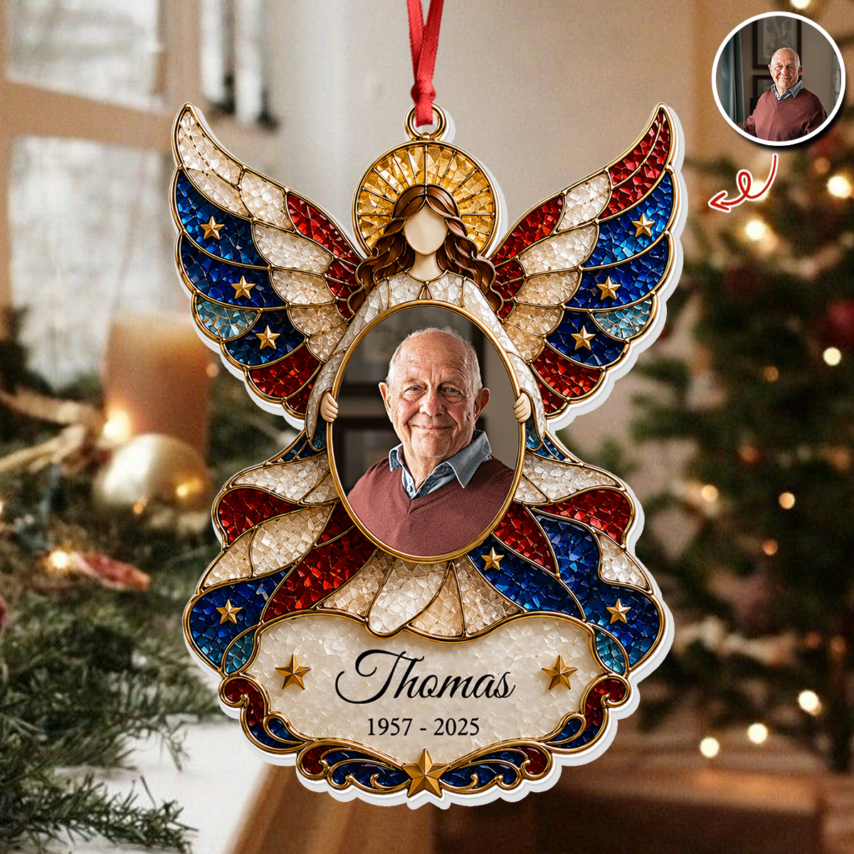 Angle Christmas Merry Christmas - Real 3D Relief Ornament