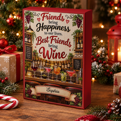 Good Wine Advent Calendar 2026 24 Day Christmas Countdown Box With Cute Figurines - Advent Calendar Box-Box&Acrylic