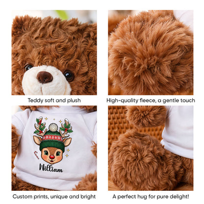 All My Love Merry Christmas - Memorial Personalized Custom Teddy Bear Plush