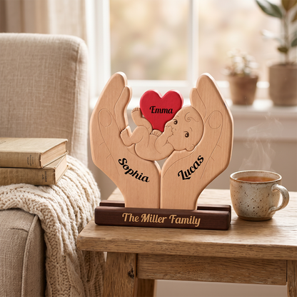 Personalized Baby New Born Puzzle - Custom Premium Wooden Name Puzzle - Christmas Gifts - New Mom New Dad