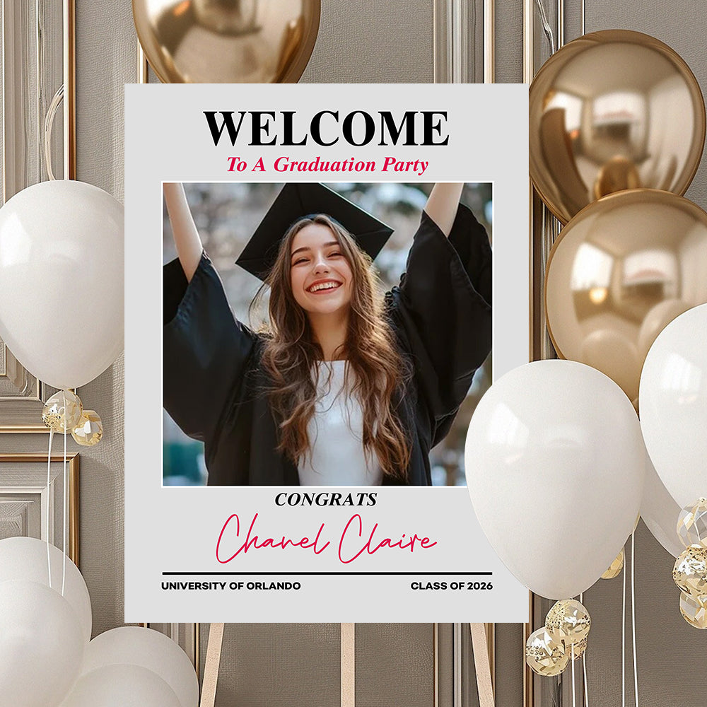2026 Photo Graduation Welcome Sign - Custom Photo Welcome Sign