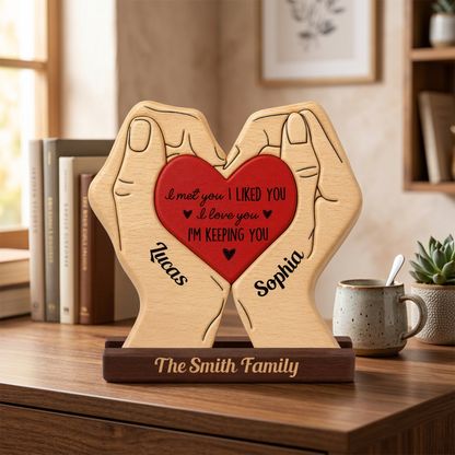 Personalized Couple Gifts Puzzle - Custom Premium Wooden Name Puzzle - Christmas Gifts