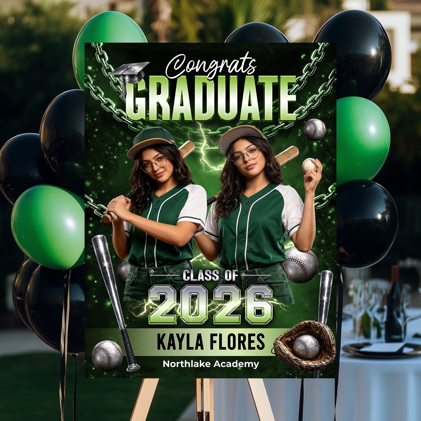 Class Of 2026 Sport Personalized Graduation Welcome Sign - Custom Photo Welcome Sign - Graduation Gifts
