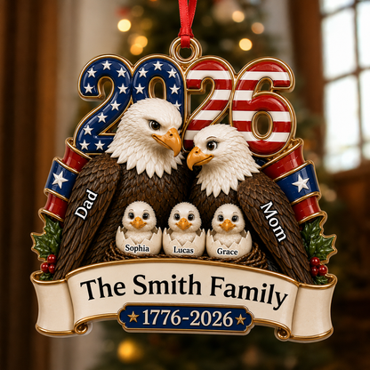 Love Anchored In Heritage And Pride 250 Years Of Freedom  - Real 3D Relief Ornament
