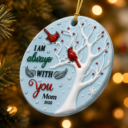 I Am Always With You Memorial Ornament - Real 3D Relief Ornament