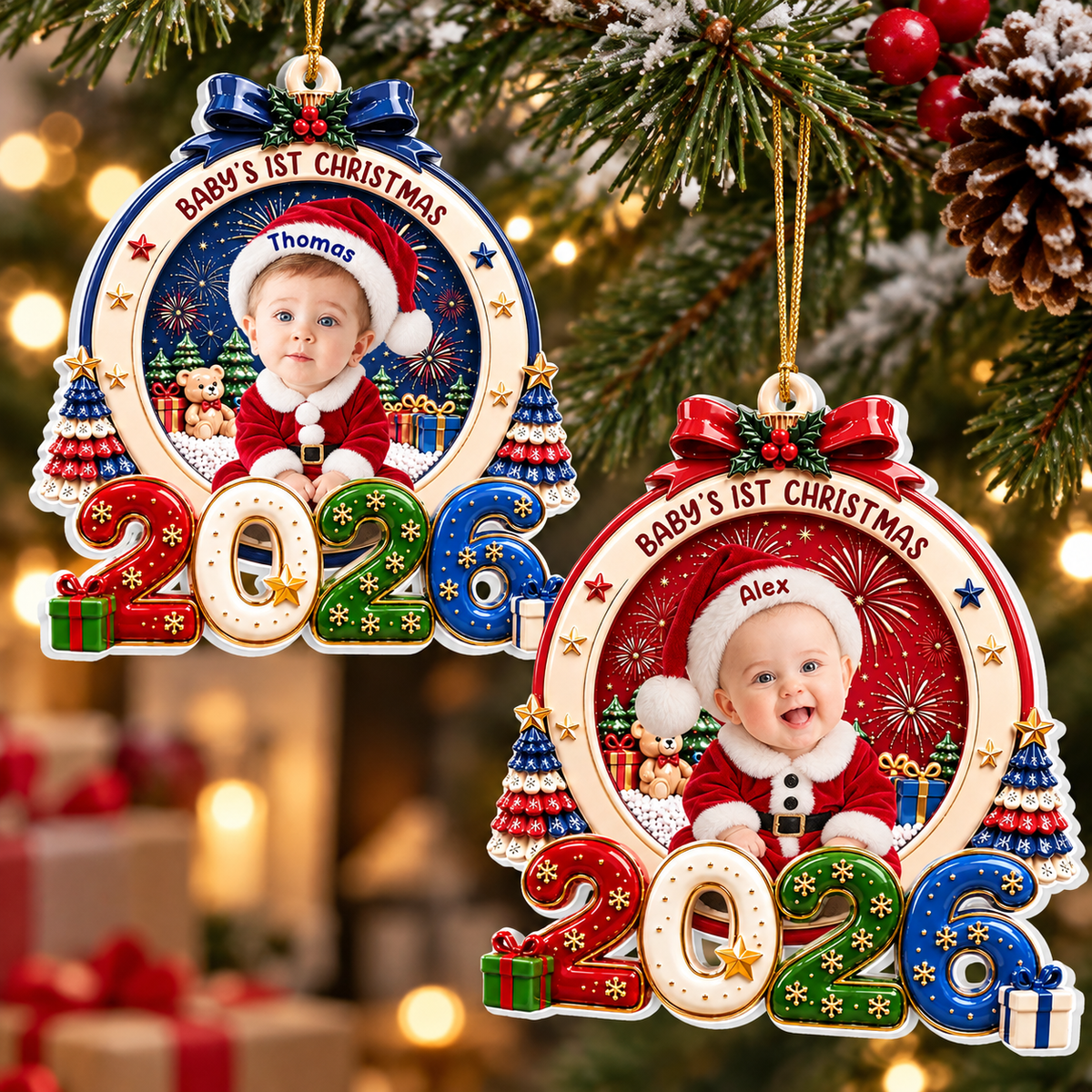 Baby 2026 Gifts for New Mom New Dad Newborn - Real 3D Relief Ornament