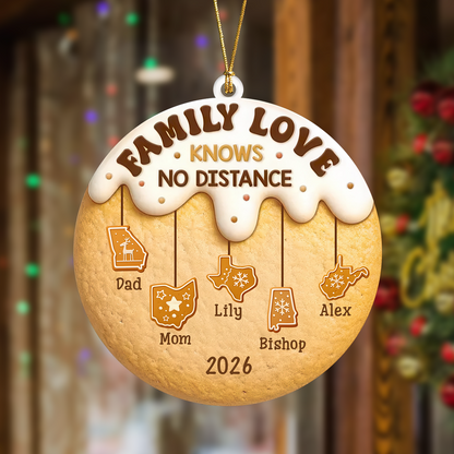Love Connects Every Mile - Real 3D Relief Ornament