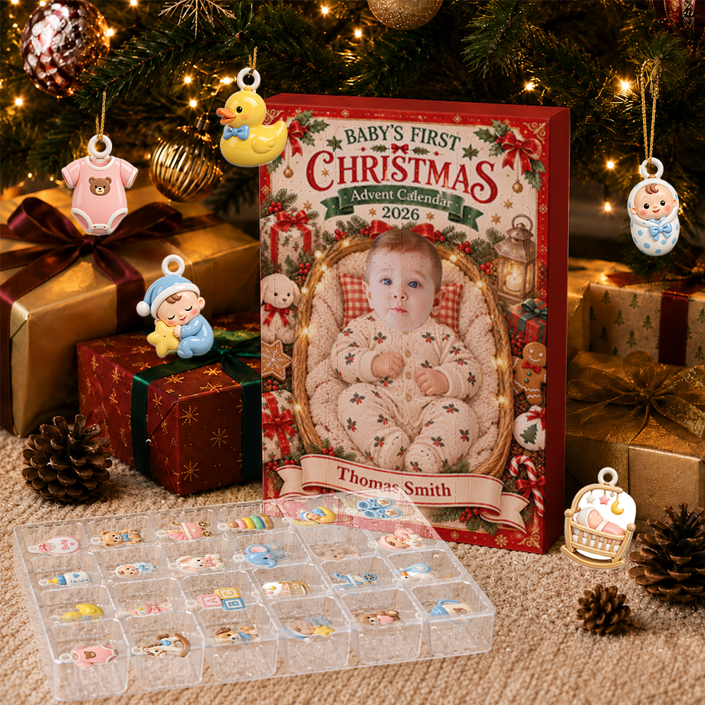 Baby's First Christmas Advent Calendar 2026 24 Day Christmas Countdown Box With Cute Figurines - Advent Calendar Box-Box&Acrylic