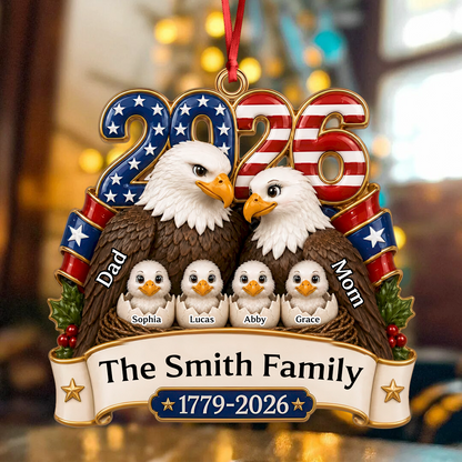 Love Anchored In Heritage And Pride 250 Years Of Freedom  - Real 3D Relief Ornament