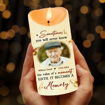Becomes a Memory - Personalized Photo LED Candle