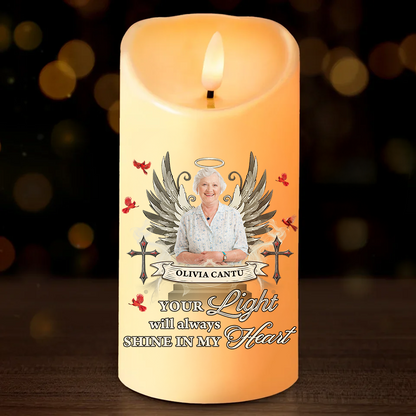 Your Light Will Always Shine - Personalized Photo LED Candle