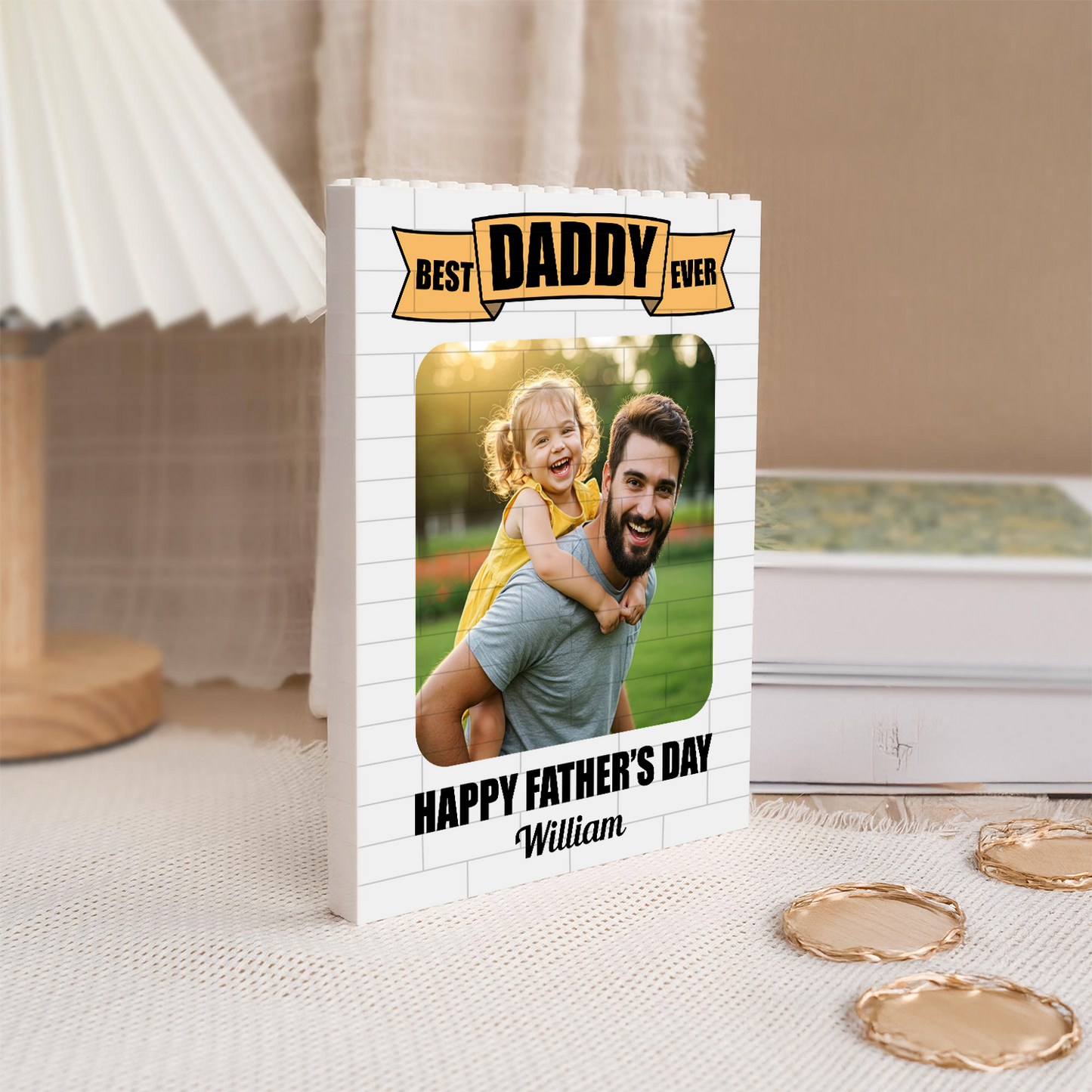 Best Dad Cutsom Photo Building Blocks for Dad - Father's Day Gifts