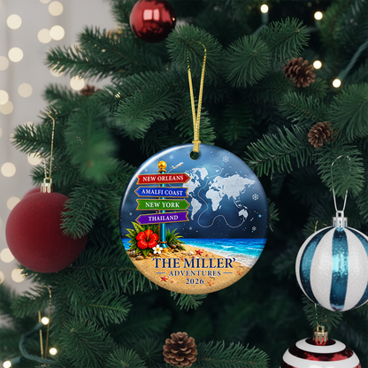 Best Vacation With My Family Merry Christmas - Real 3D Relief Ornament