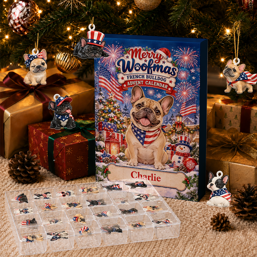 Merry Pugmas Advent Calendar 2026 24 Day Christmas Countdown Box With Cute Figurines - Advent Calendar Box-Box&Acrylic
