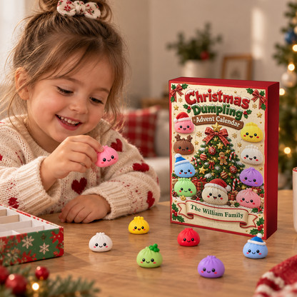 Twenty Four Days Of Squishy - Dumpling Advent Calendar - 24 Mini Dumpling Squishies - Family Countdown Calendar