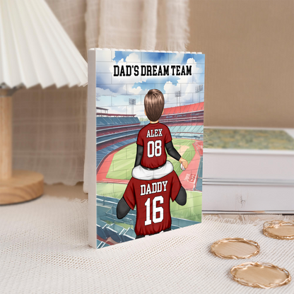Daddy Dream Team Custom Building Blocks for Dad - Father's Day Gifts