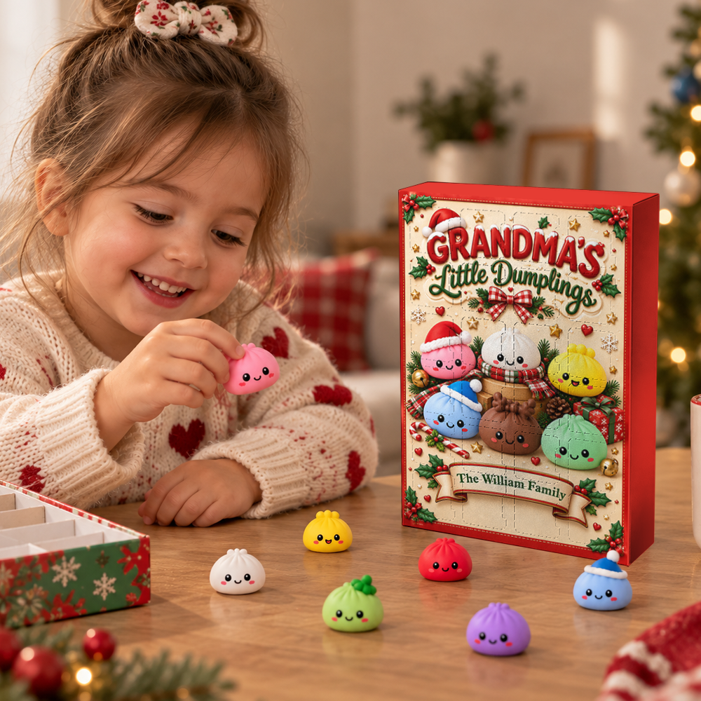Grandma's Dumpling - Dumpling Advent Calendar - 24 Mini Dumpling Squishies - Family Countdown Calendar