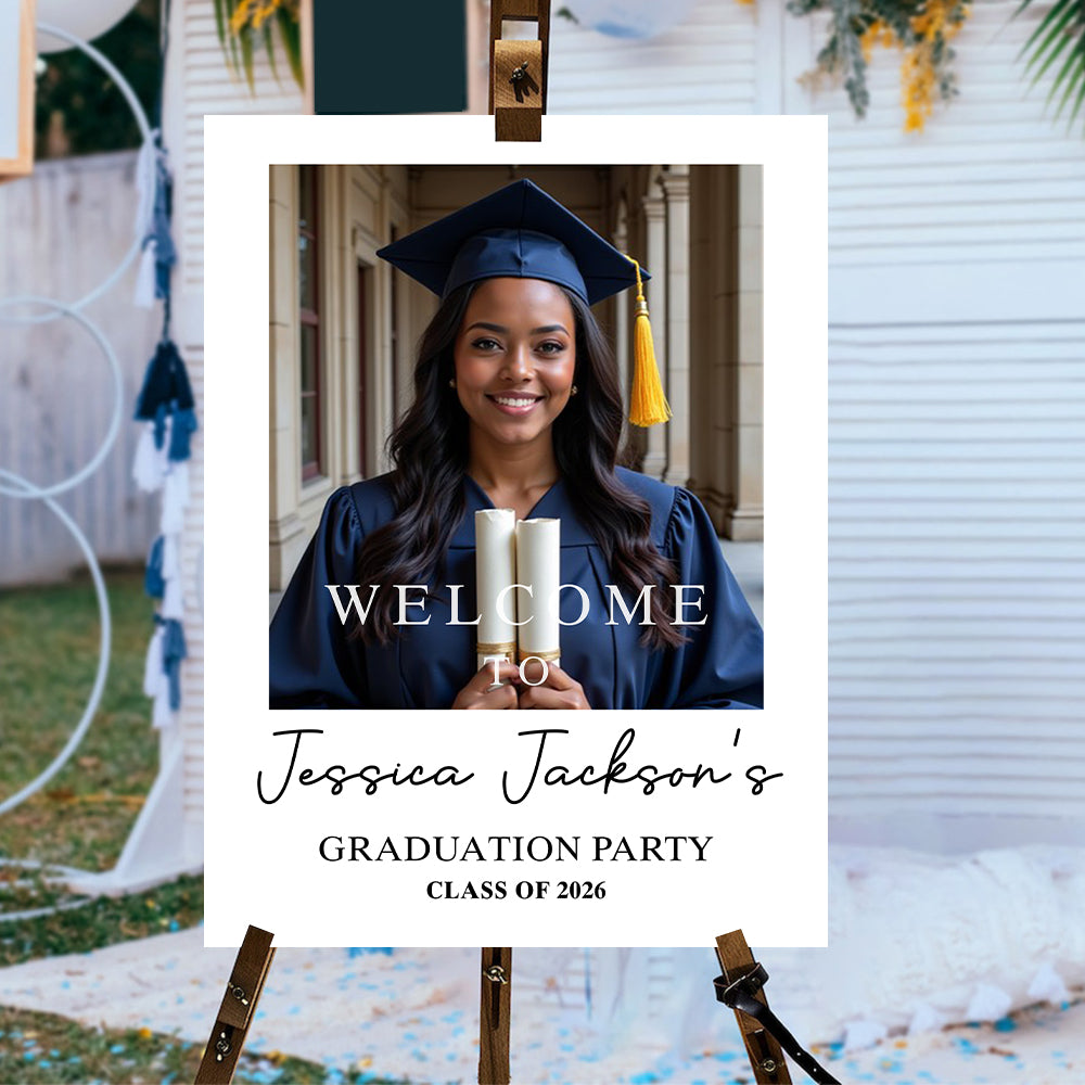 Class Of 2026 High School Graduation Party - Personalized Graduation Welcome Sign - Graduation Gifts