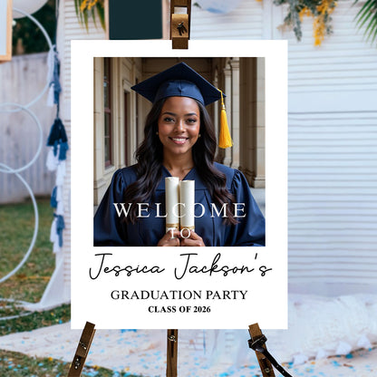 Class Of 2026 High School Graduation Party - Personalized Graduation Welcome Sign - Graduation Gifts